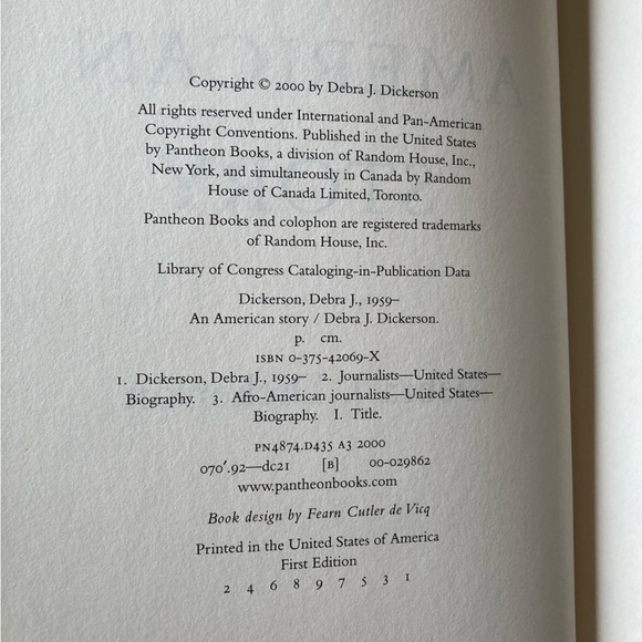 An American Story by Debra J, Dickerson. First Edition / First Printing 2000 - Picture 12 of 15